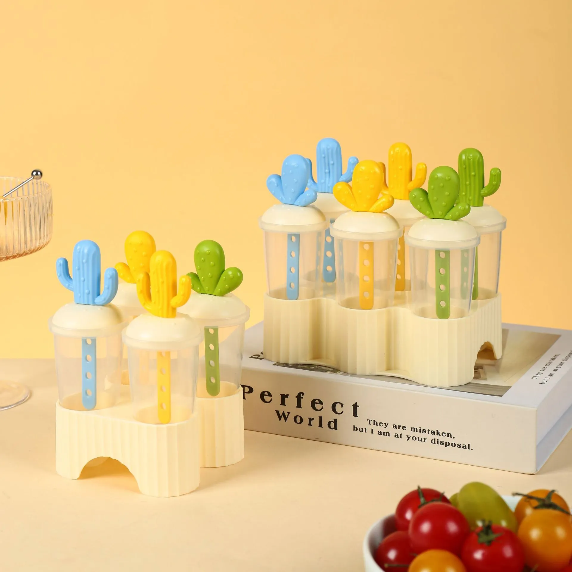 Hongxing Ice Cream Molds, Cactus Handle Colorful Popsicle Mold 1