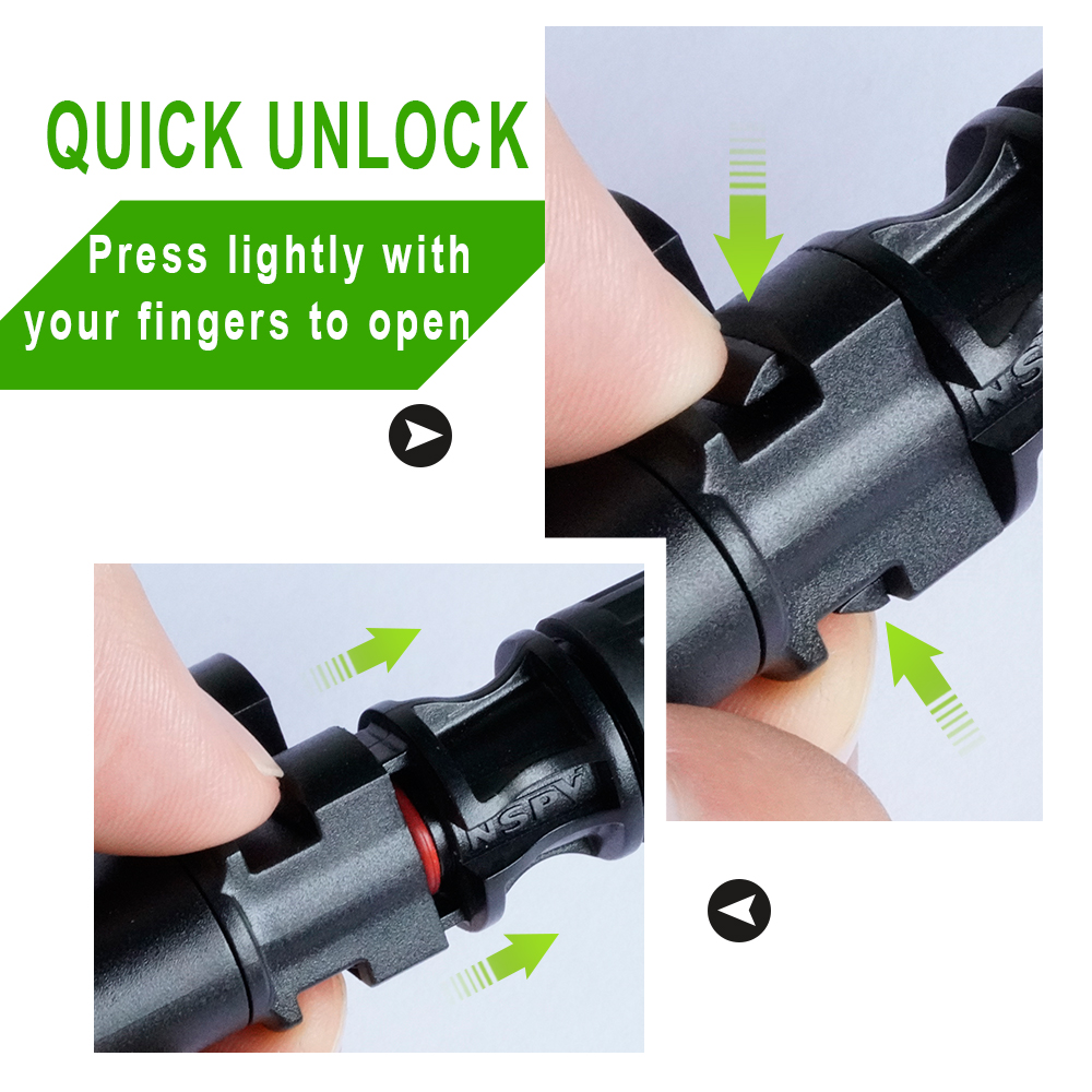 NSPV Solar 1500VDC Cable Branch Connector 2-in-1 2