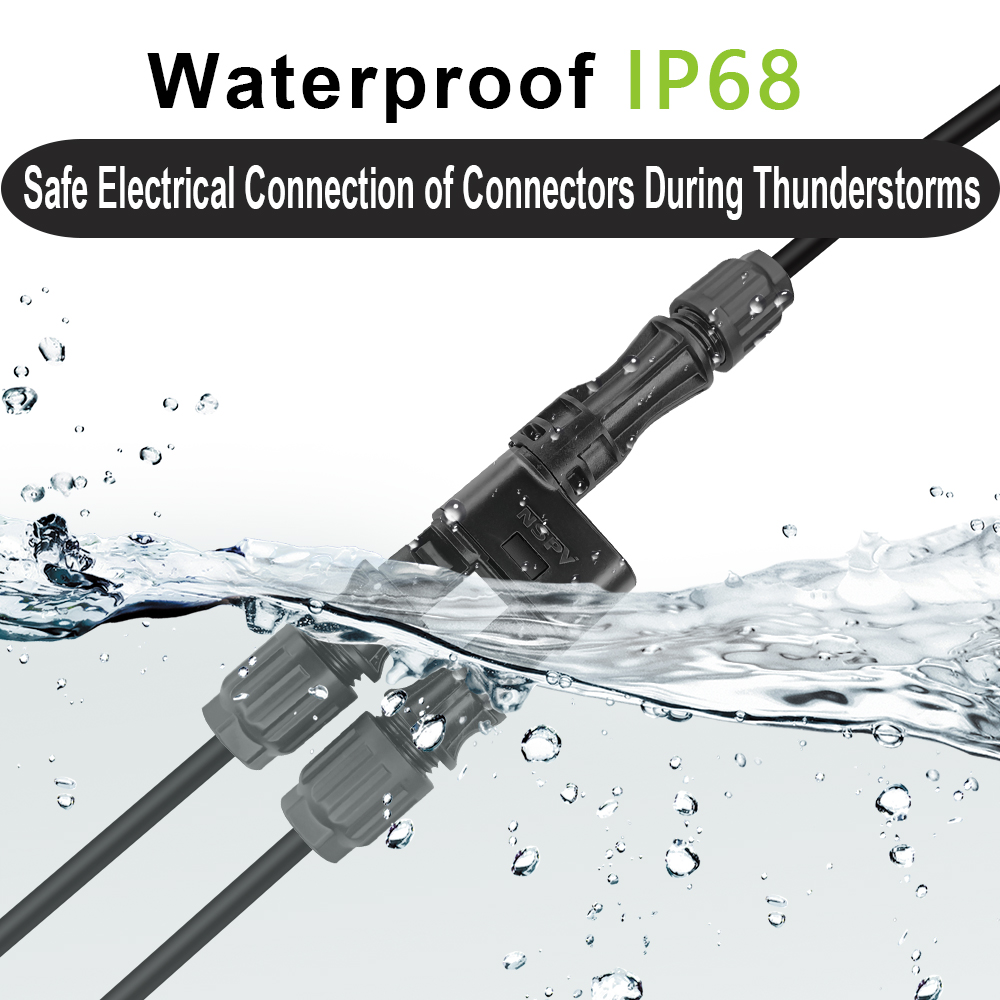 NSPV Solar 1500VDC Cable Branch Connector 2-in-1 3