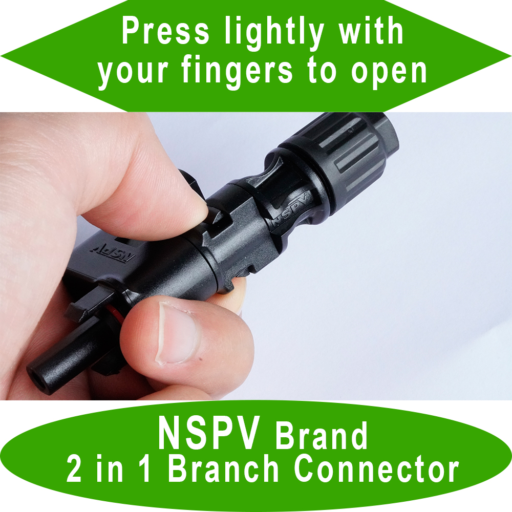 NSPV Solar 1500VDC Cable Branch Connector 2-in-1 6