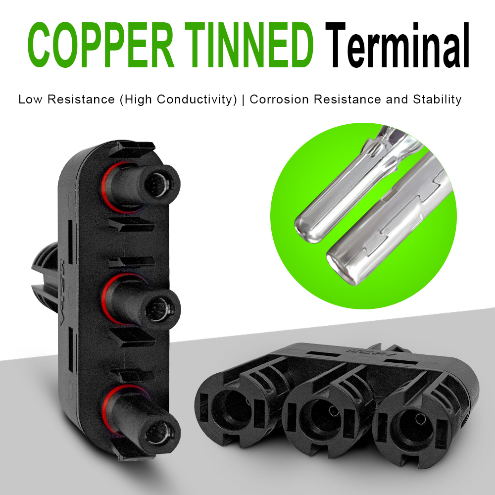 NSPV Solar 1500VDC Cable Branch Connector 3-In-1 2