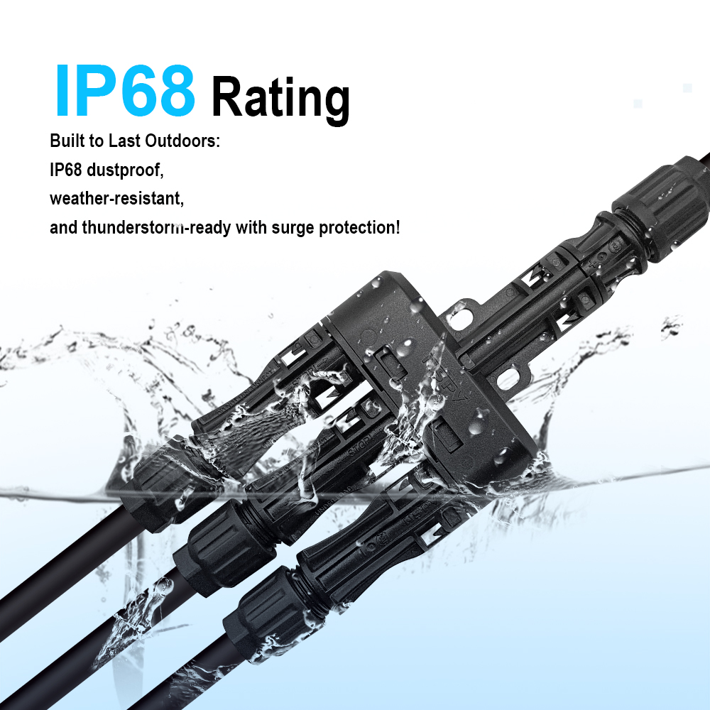 NSPV Solar 1500VDC Cable Branch Connector 3-In-1 5