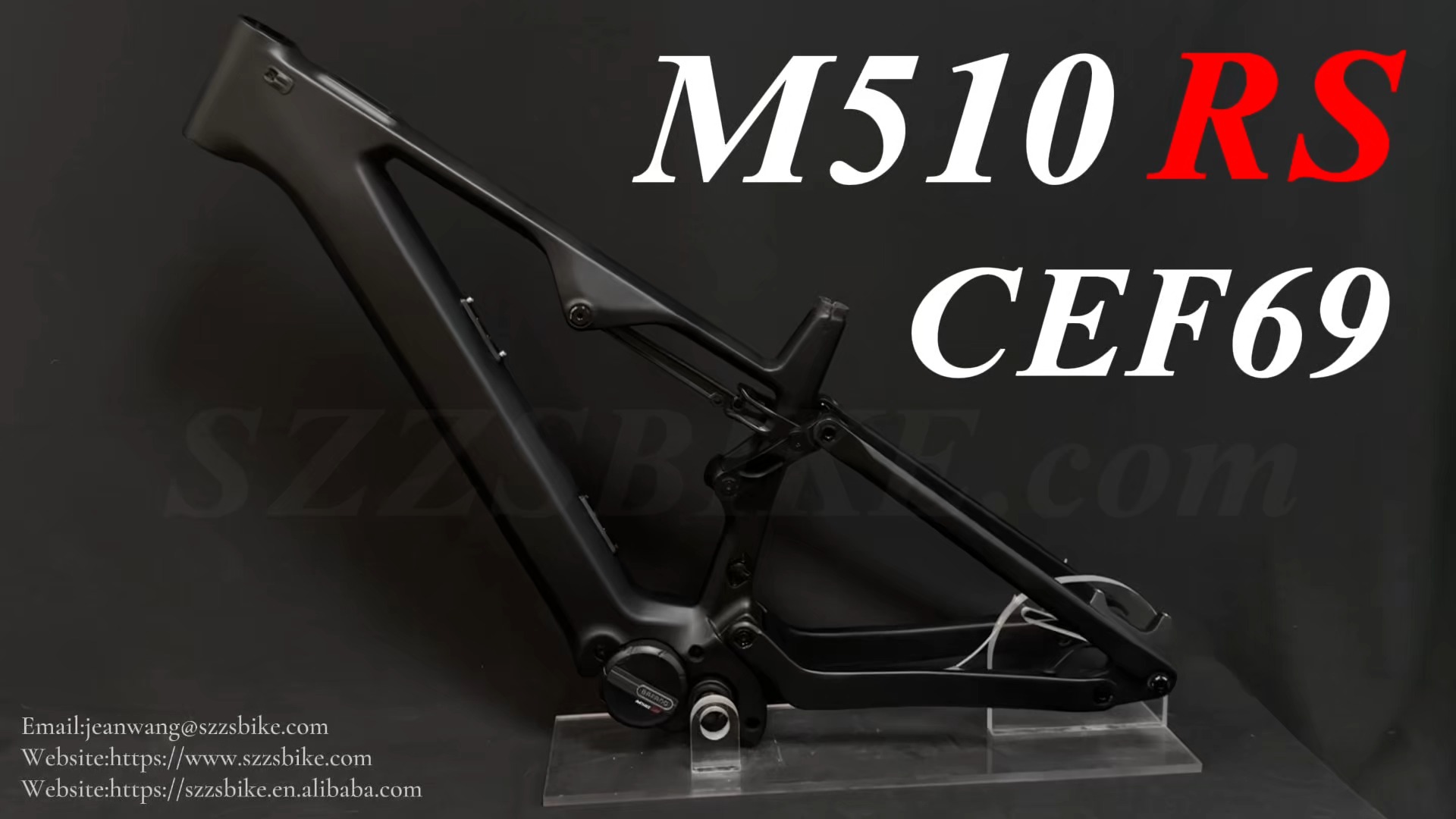 Электровелосипед CEF69 с полной подвеской, карбоновой рамой Boost Enduro, совместим с двигателем Bafang M510RS/M560RS, дисплеем DPC030, аккумулятором большой емкости 835 Вт·ч, гидравлическим дисковым тормозом. 1
