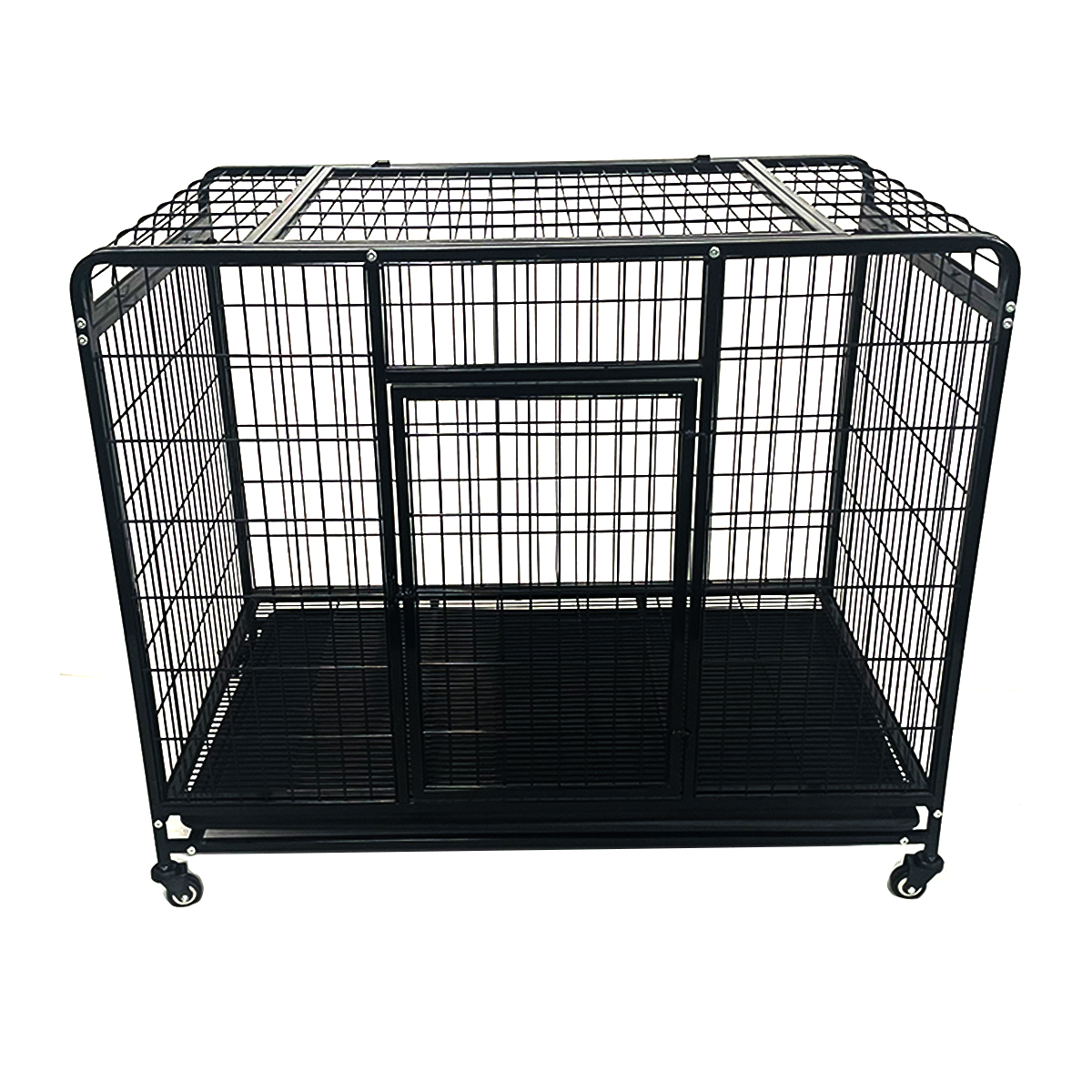Sturdy full-length tube pet cage, folding metal dog cage 3