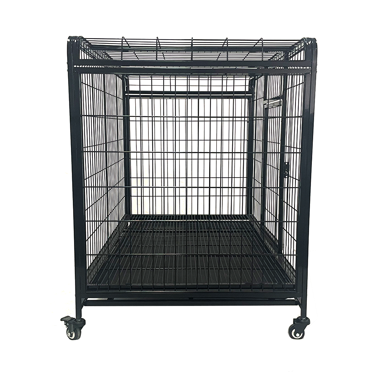 Sturdy full-length tube pet cage, folding metal dog cage 6