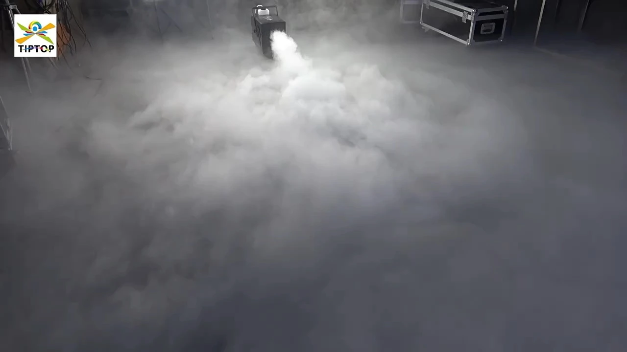 1500W Water Mist Low Smoke Machine with Air Hose Nozzle, Auto-Refill, Manual and DMX512 Control for Stage Special Effects 1