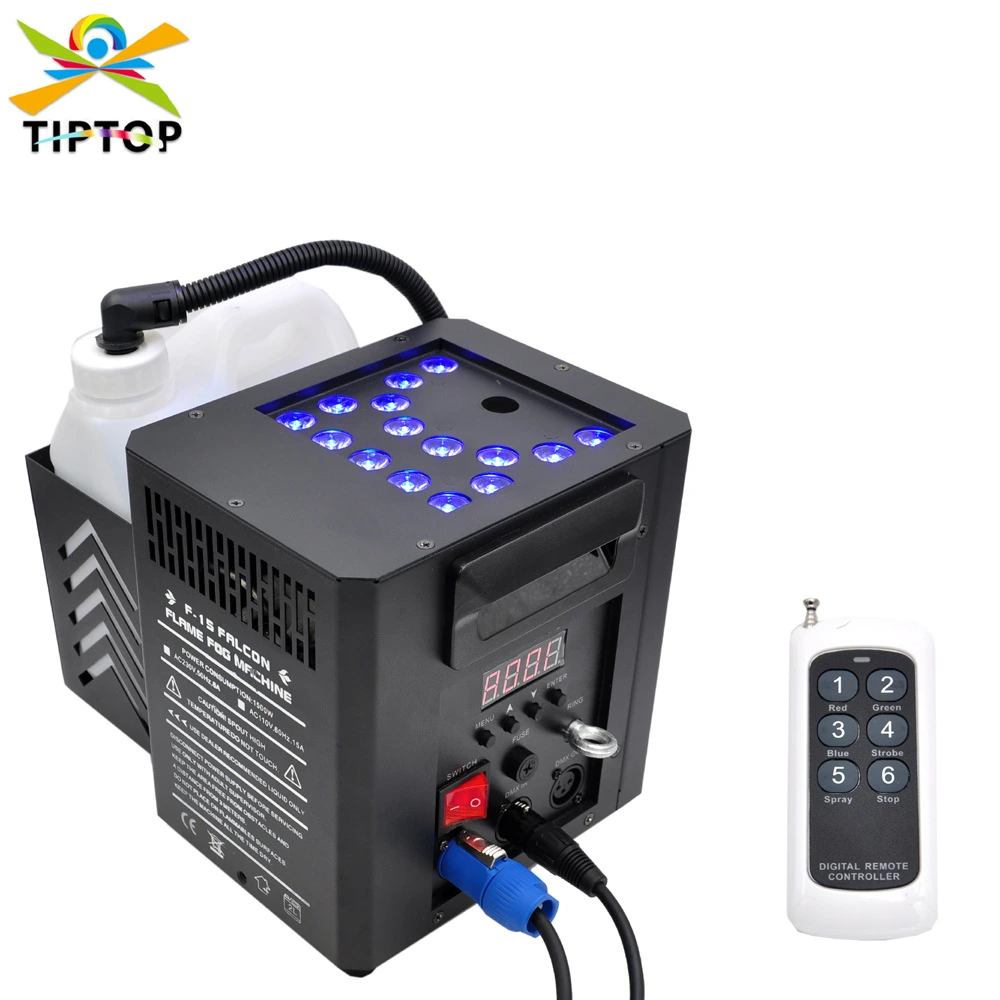 15x1W RGB 3-in-1 Multi-Angle Stage Smoke Machine with Quick-Burst, Instant-Stop and DMX/Remote Control 1