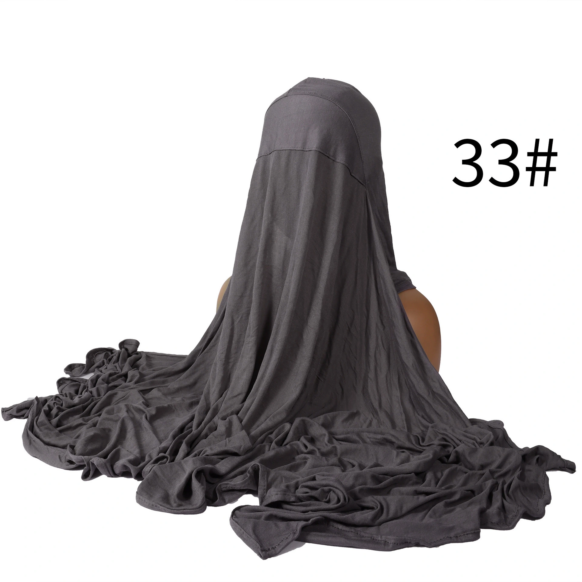 Женский комплект из разноцветной модальной шапки и шарфа 1