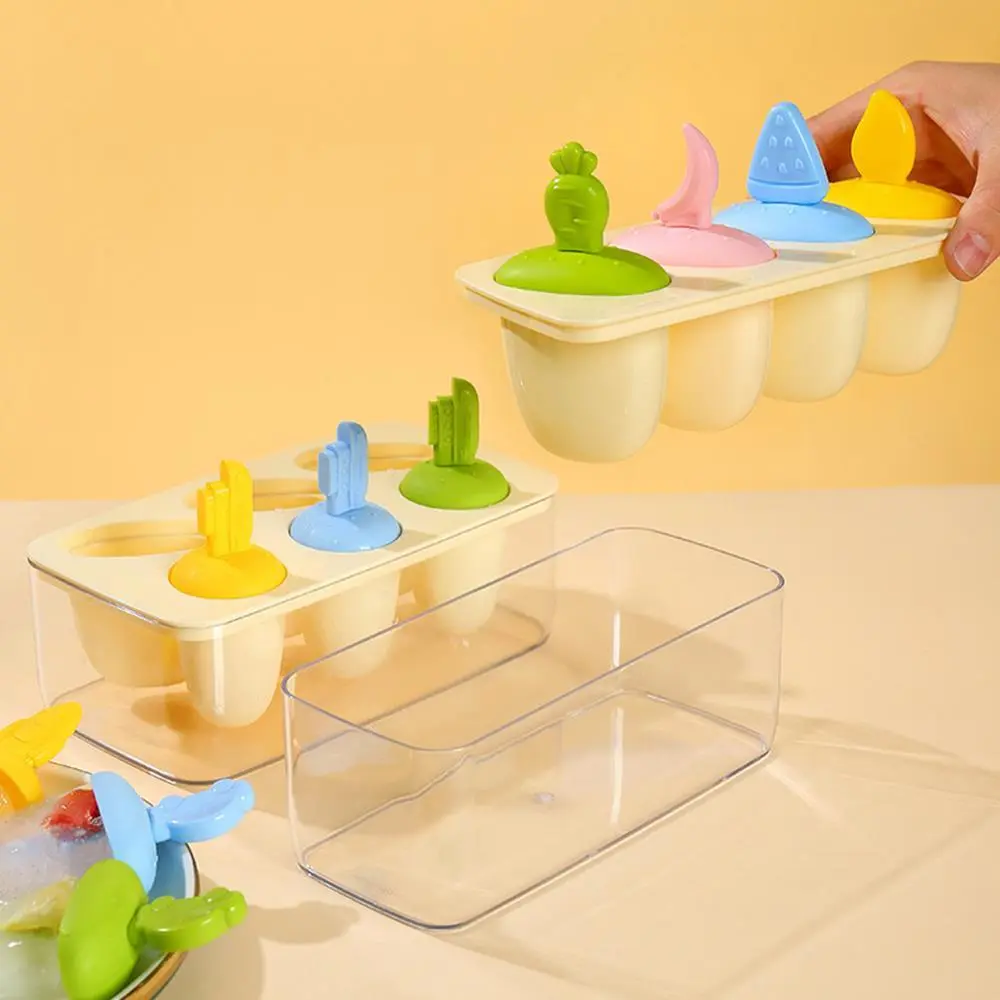 Hongxing Silicone Popsicle Mold, Multicolor 4/6-Cell Popsicle Ice Mold 1