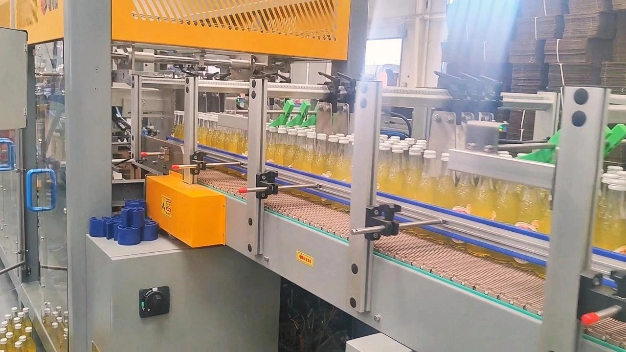 Wraparound Case Packer For Glass Bottle Of Beverage 1