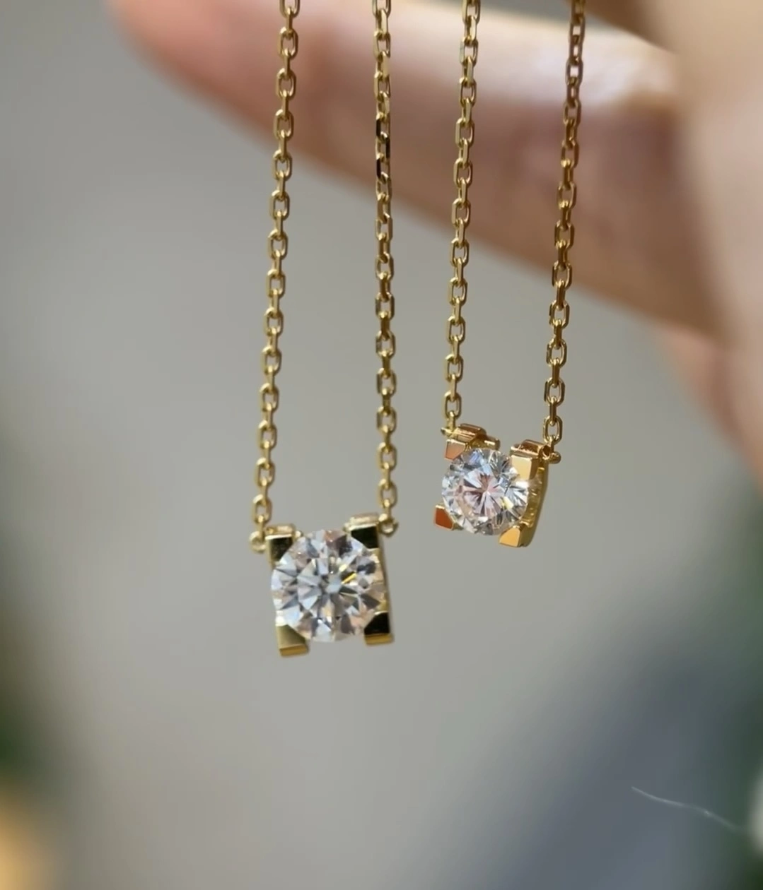 ZKZ Jewelry High Quality Classical Design 18K Yellow Gold Lab Grown Round Cut  Diamond Pendant Engagement 1