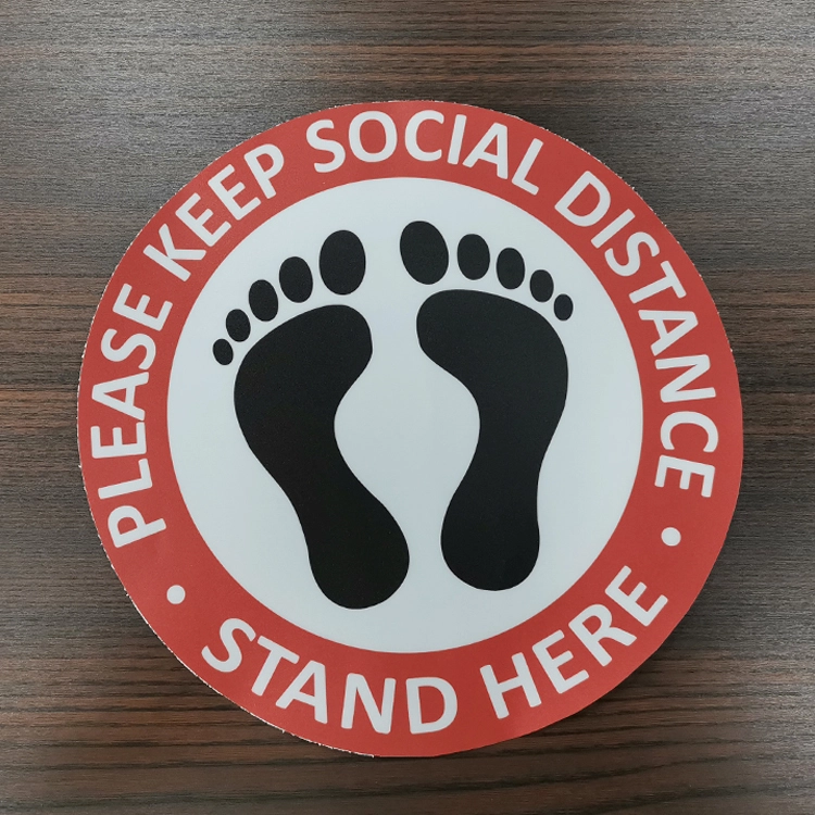Hot Selling Custom Logo Anti-Slip Floor Sticker PVC Vinyl Decal for Indoor Outdoor Use 1