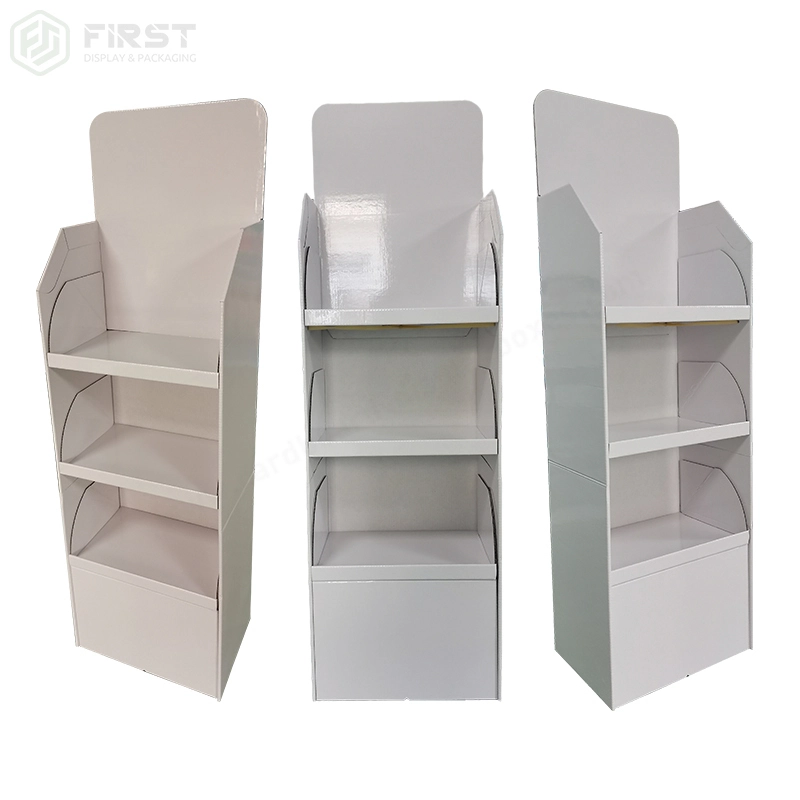 Quick-Assembly Corrugated Display Stand Customized Cardboard Pop-Up Paper Floor Display Stand 1