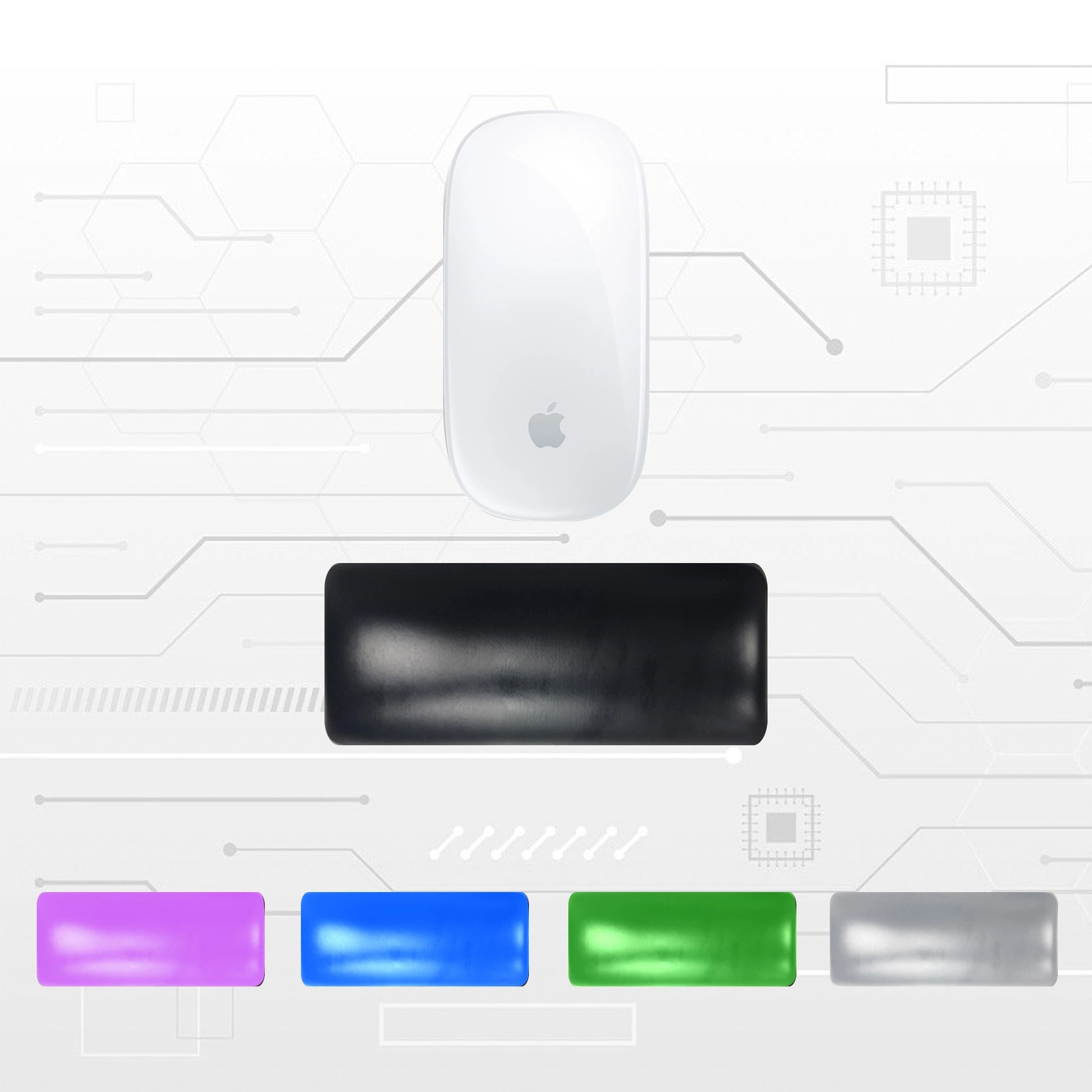 KLW-4061L SoftSkin PU Leather Mouse Wrist Rest | Ergonomic Gel Support with Non-Slip PU Base 170×80×18mm Comfortable Desk Wrist Pad for Mouse & Computer 1