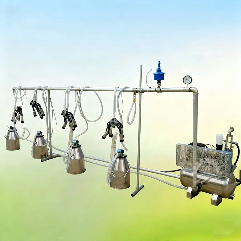Milking Machine Commercial Use For Cow Sheep Camels With Six Milk Buckets 1