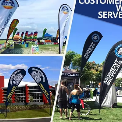 Hot Selling Custom Beach Flags UV Resistant Flags Easy Setup for Outdoor Promotion Events Business 1