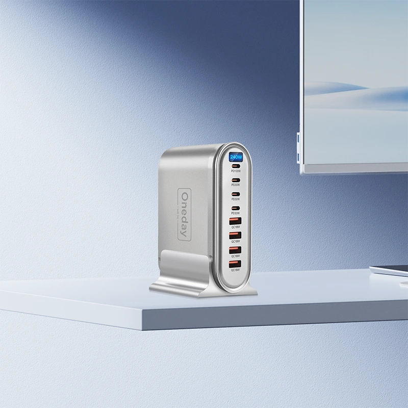 Base de chargement de bureau DC07 240 W à 8 ports 1