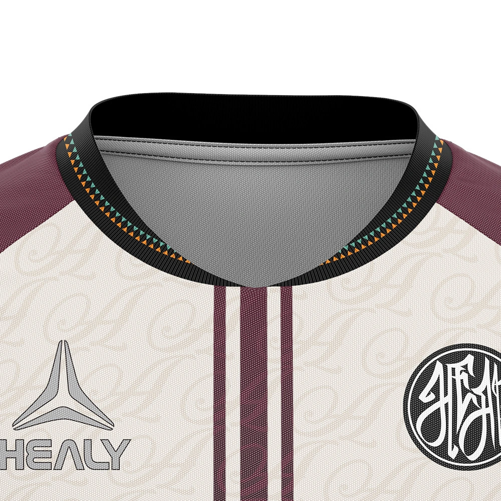 Dearadh Uathúil le Feidhmíocht den Scoth Geansaí Sacair Stílmhar le Muineál  V, Gualainn Dhomhain, Marún, Ret | Healy Sportswear, image size:1000x1000