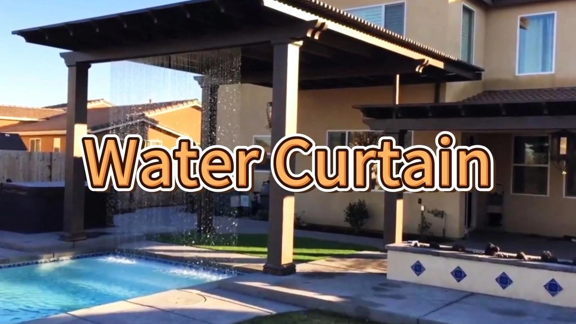 Water Crown Versatile Stainless Steel Wall Mounted Fountain Rain Water Curtain 1