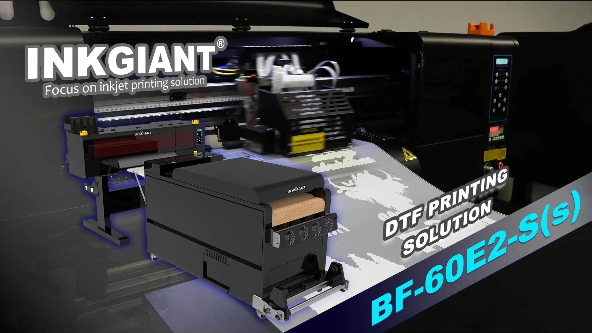 DTF printer compact 60cm 2H smoke exhaust oven BF-60E2(S)-S 1