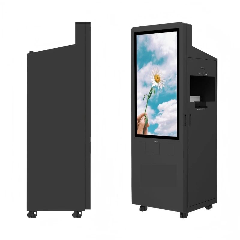 43 Inch Large Touch Screen Self-Service Kiosk with Side-Mounted A4 Printer 1
