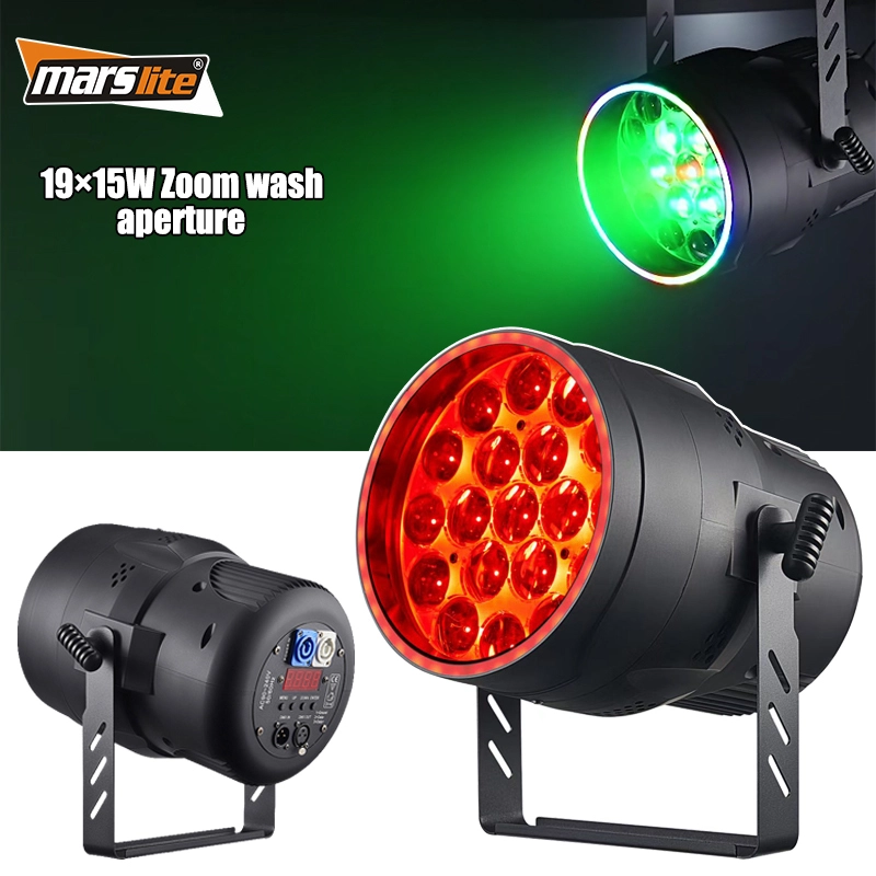 Marslite 19x15w Led Par Light Zoom RGBW 4in1 Par Led Zoom 19x15w Led Zoom Par Stage Led Par Zoom Dj Lights Concert Party Uplight 1