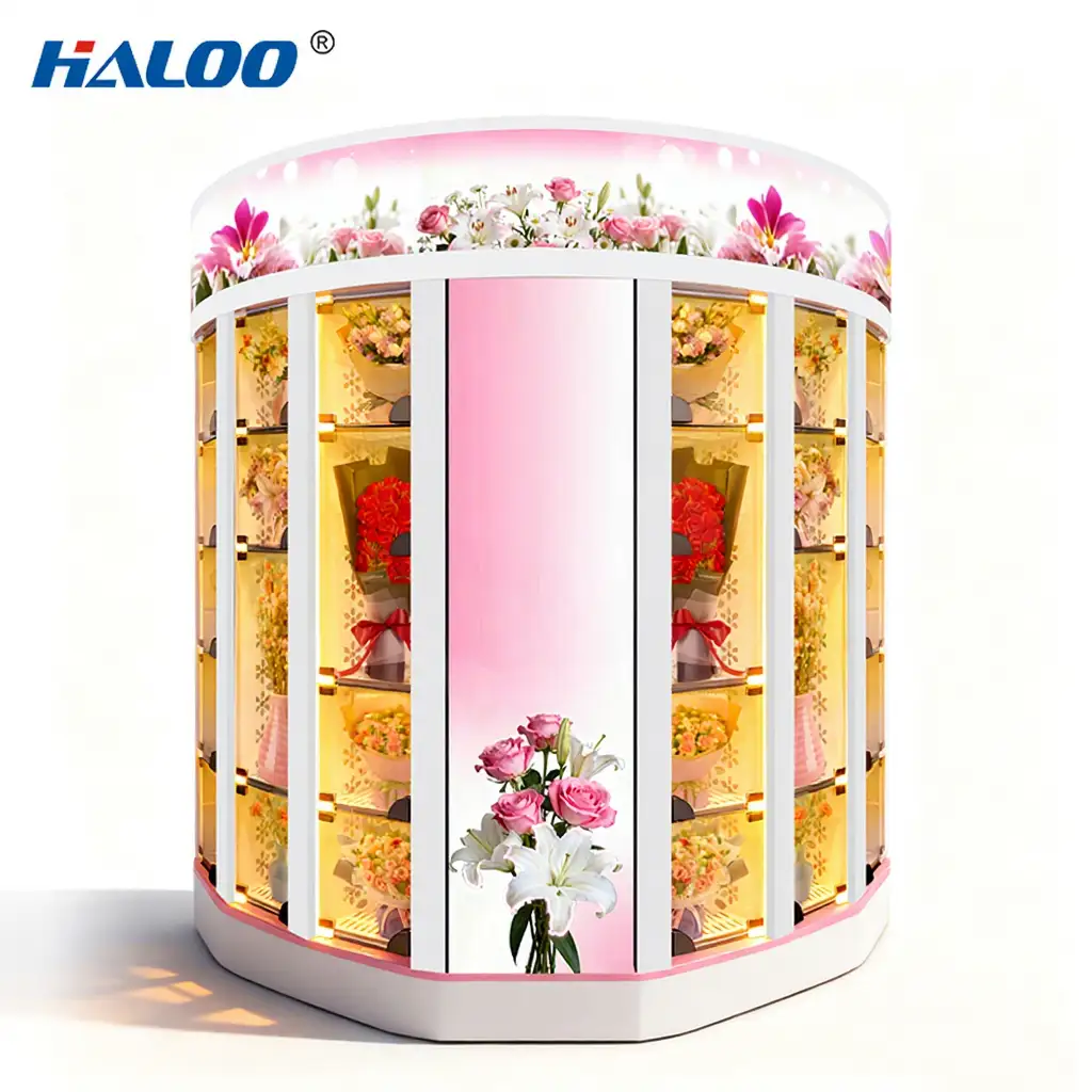Haloo 30 grid flower vending machine metal plate material can be customized in color, suitable for places with high pedestrian flow in commercial streets 1