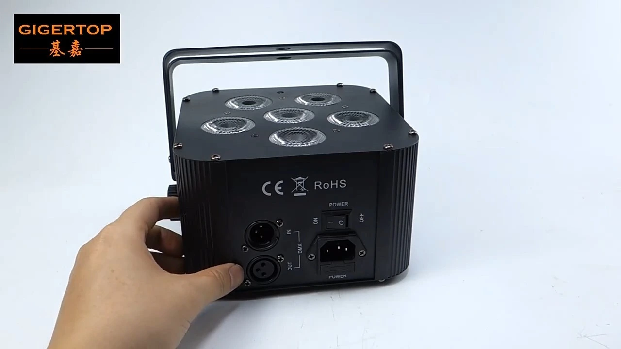 Stage Battery Par Light with 6x18W High-Brightness LEDs - RGBWA+UV Color Mixing for Wedding 1