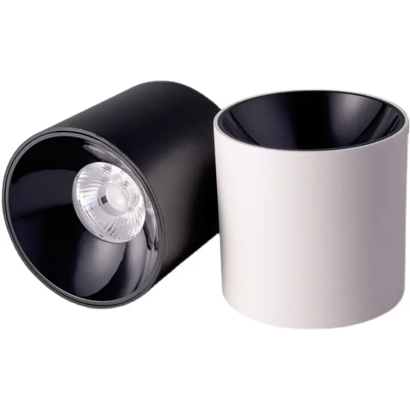 10/15/25/35/45/60W Surface Mounted Round Shape Whie Black LED Downlights 1
