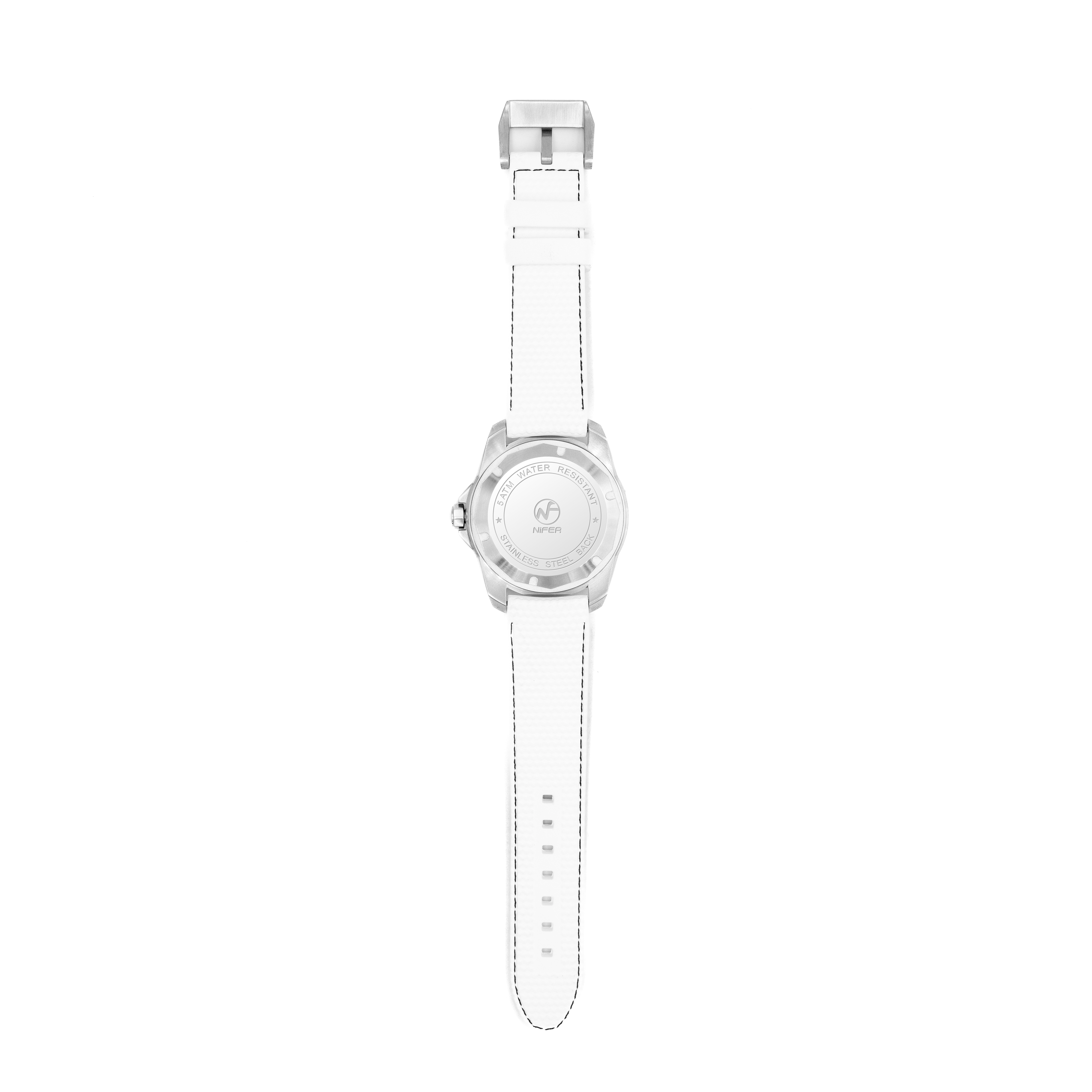 Men's super luminous stainles steel watch with a real marble dial design 6