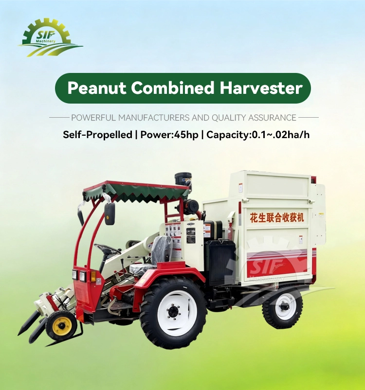 Peanut Combined Harvester Self-propelled Wheel Type 45HP 4HL-2B 1