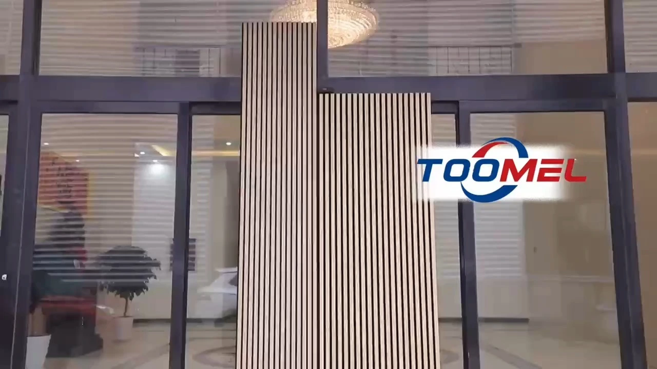 Panneaux acoustiques à lattes de bois écologiques et inodores 1