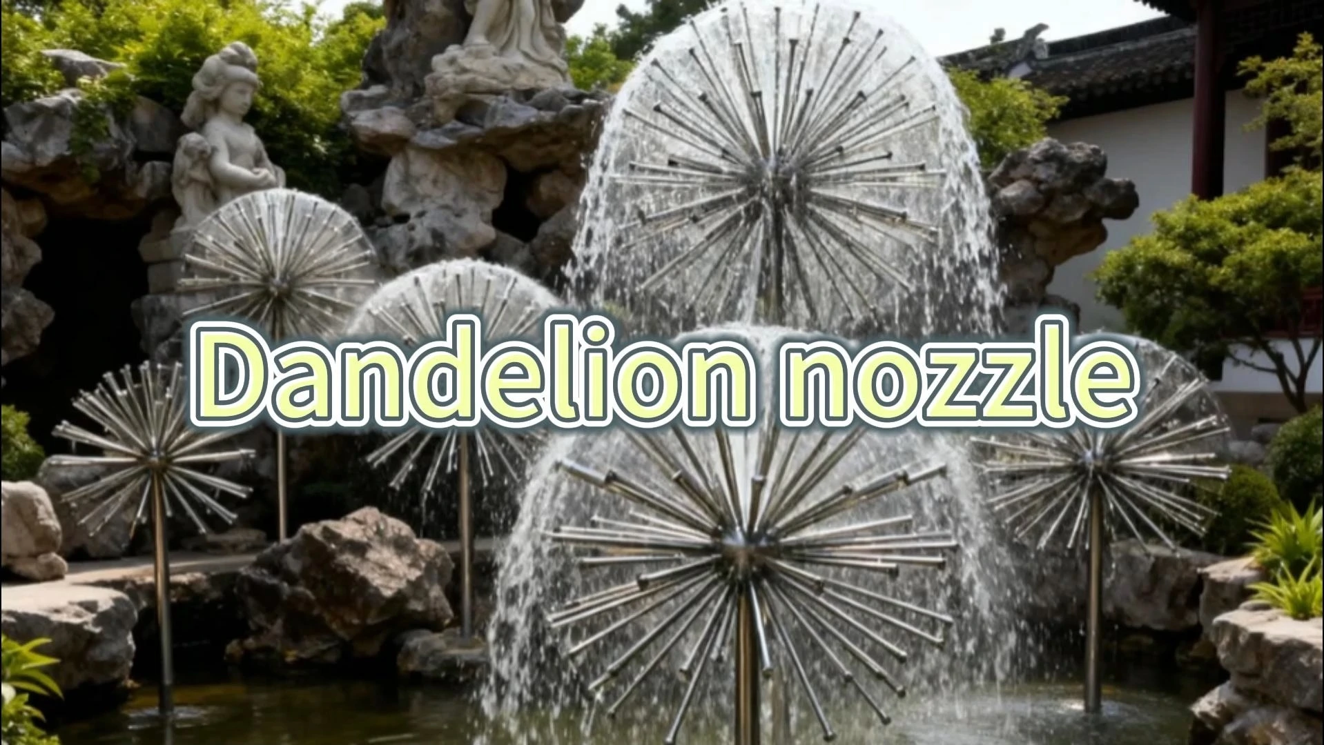 Water Crown Custom Dandelion Fountain Nozzle | High-Quality Stainless Steel Build 1