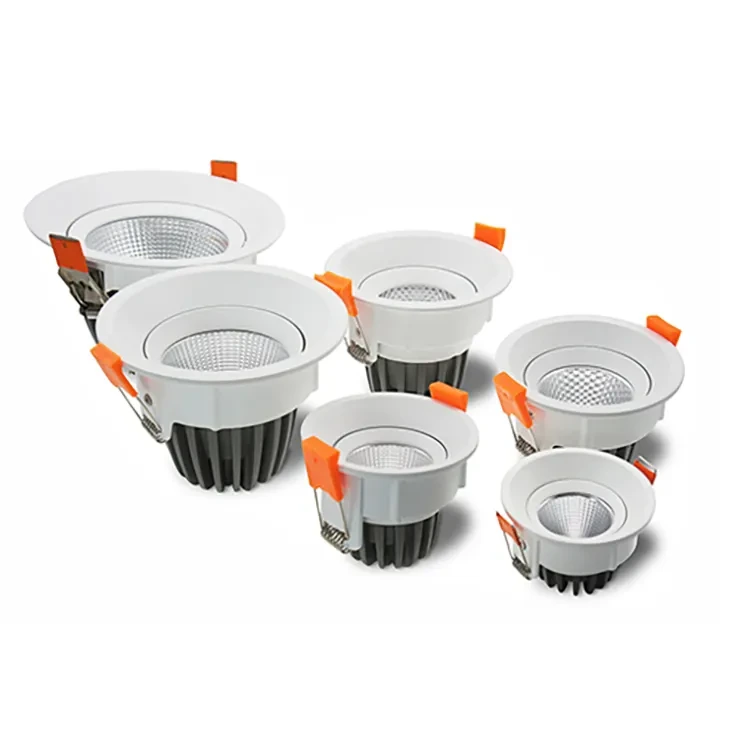 7w 12w 20w 30w AC185-265V COB LED Downlights with High Lumen Efficiency 1