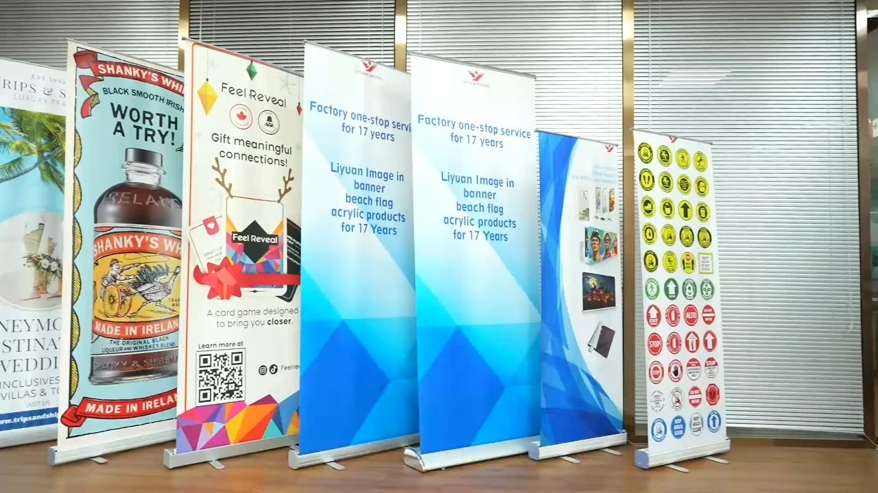 מעמד באנרים נשלף נייד וקל להרכבה באיכות גבוהה לתצוגת קידום מכירות בחנות 1