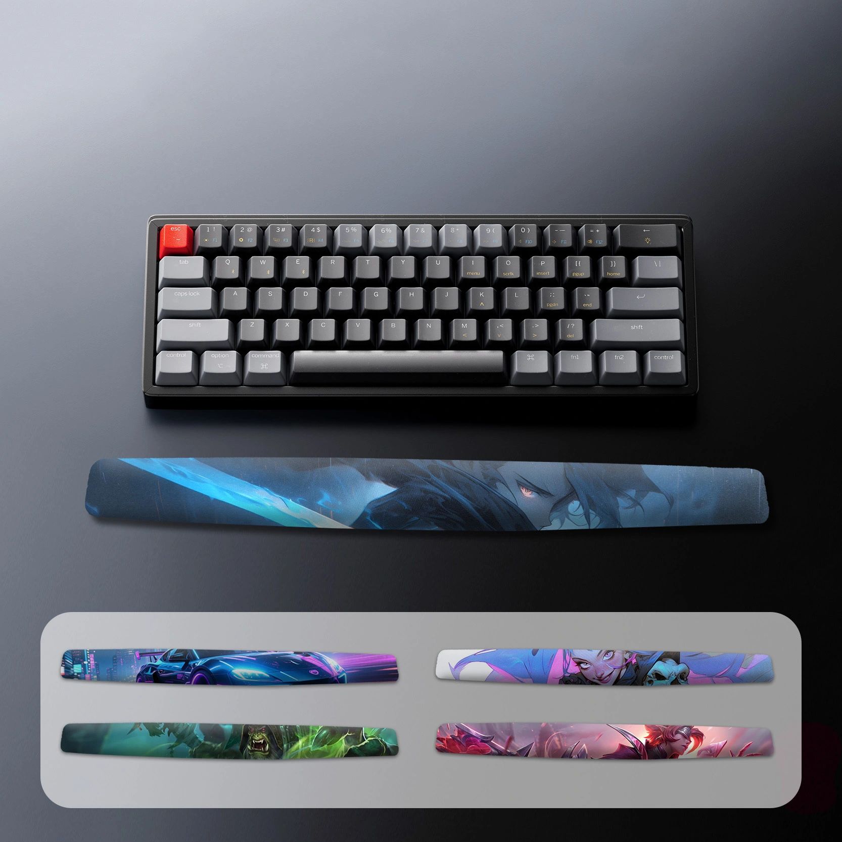 KLJ-5049 Office Keyboard Wrist Rest – Classic Gel Cushion for Computer Typing Comfort *505×56×20mm | Ergonomic Design for All-Day Office Use* 1