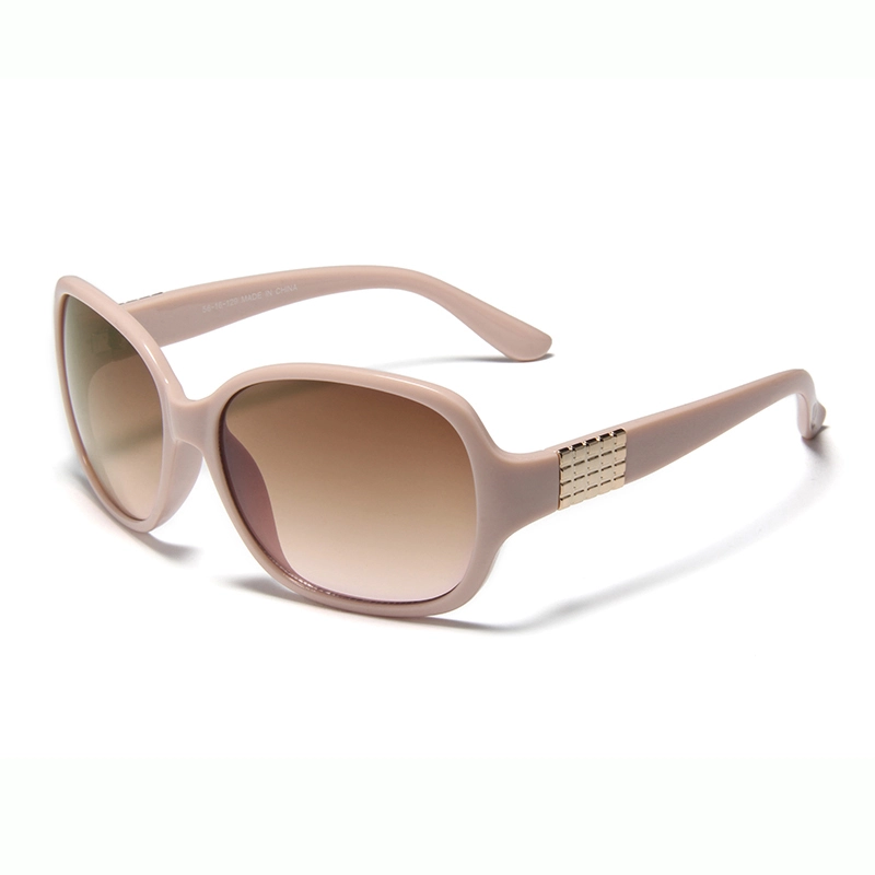 S77283 Oversized Oval Sunglasses with Grid Metal Accents Fashionable Polarized New Hot Selling Sunglasses UV400 Custom logo 1