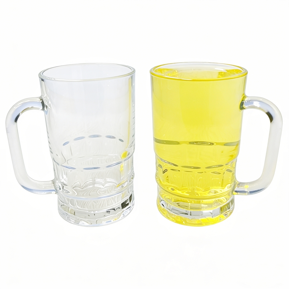 335ml Glass Beer Mug with Handle for Beverage Serving 1