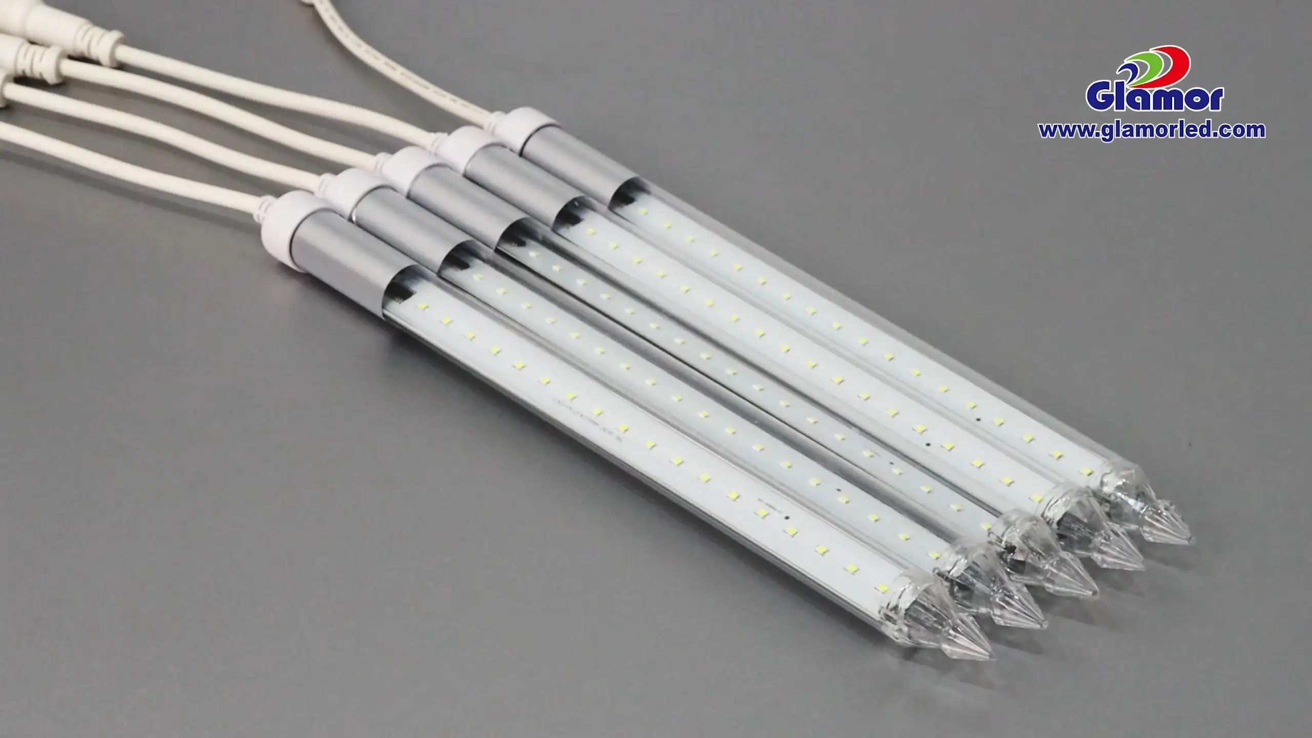 2026 best quality pc tube smd2835 white chasing snowfall light tube bulb decorate street tree|Glamor 1