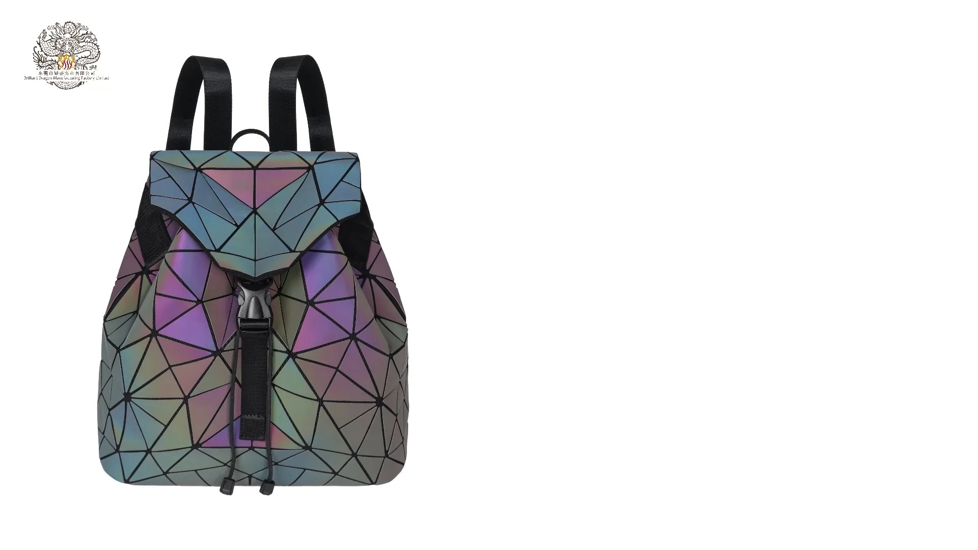 Futuristic Glow Holographic Backpack – Iridescent Daypack for Tech & Style 1