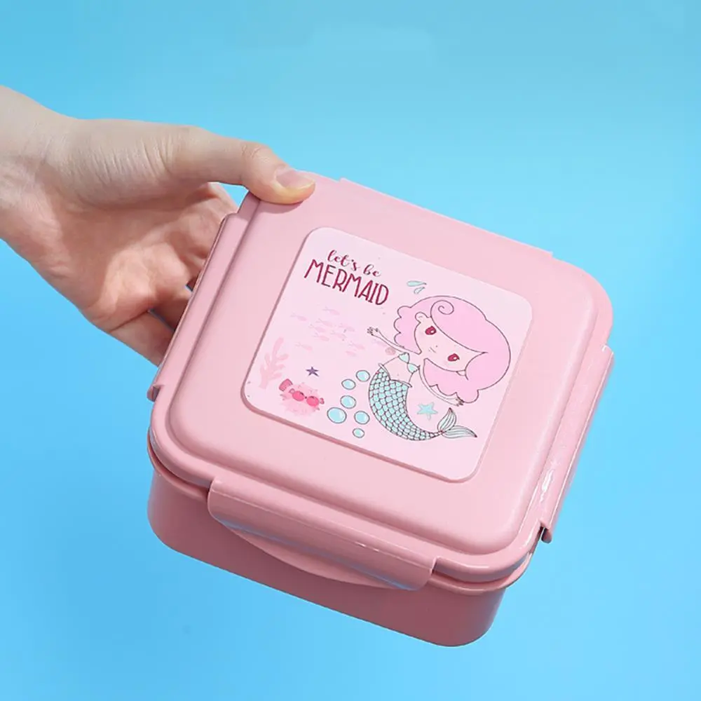 HongXing Square 3-Compartment Plastic Bento Box | Stylish Pattern Lunch box 1