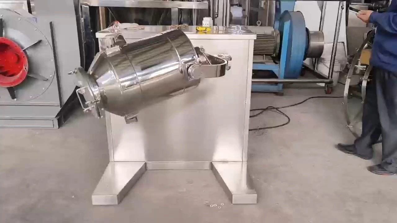 High Efficiency Three-Dimensional Mixer for Pharmaceutical Food Chemical Powder Blending 1