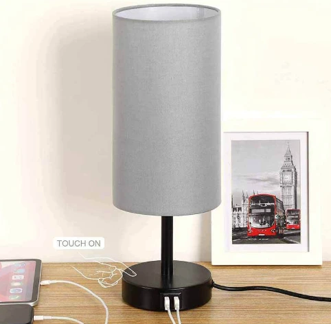 Touch-Control Table Lamp with Three-Level Dimming Home Decor in White, Gray, and Black 1
