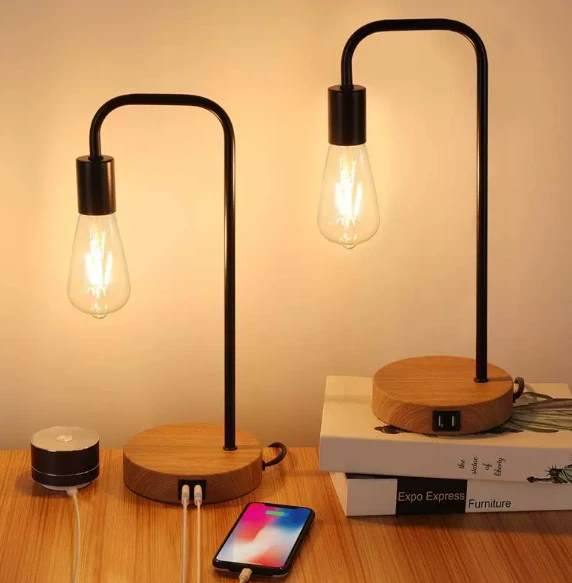 American-style table lamp Bedside lamp Touch dimming Minimalist study 1