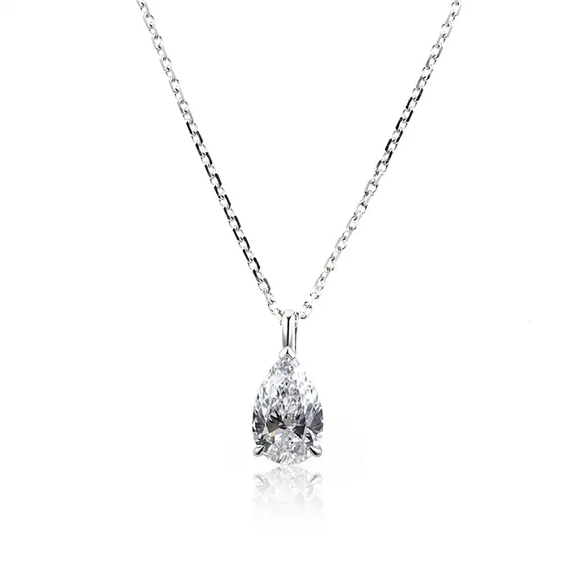 Kwintas na MSR-952 9K ginto 1CT hugis peras na kwintas na Lab Grown Diamond na Alahas ni Messi 1