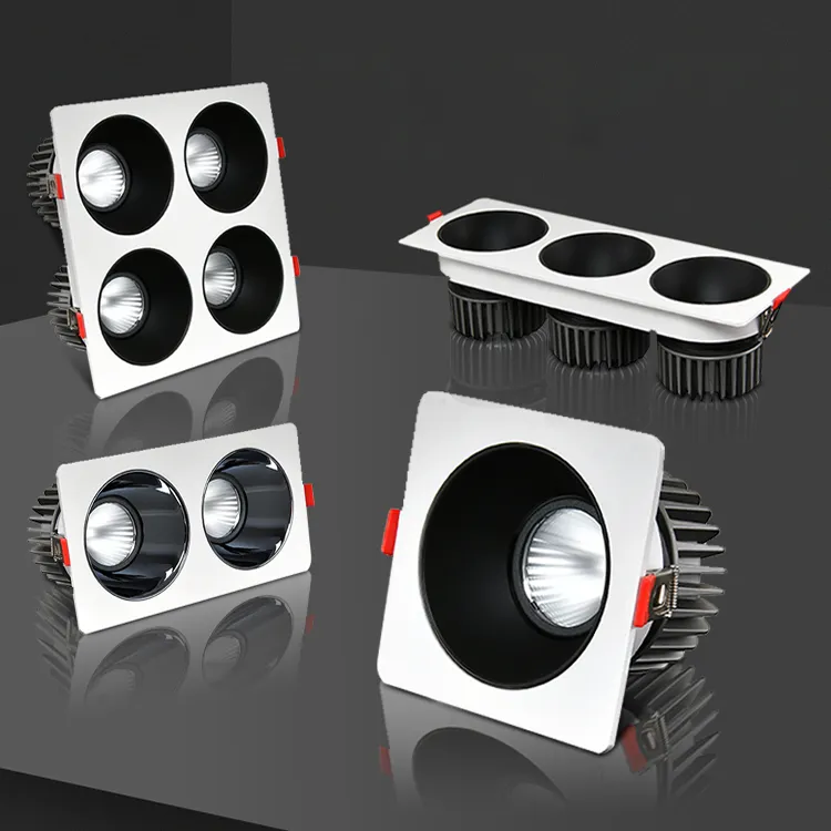 12W*1/12W*2/12W*3/12W*4 Anti-dazzle Bridgelux COB LED Downlights 1