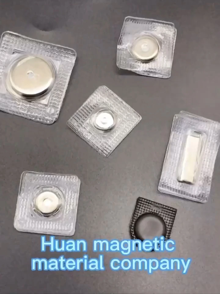 Waterproof invisible sew-in magnetic buttons: N35-N54 neodymium strength, PVC/TPU coated, single-sided iron shell. Washable, industrial-grade for clothing, outdoor gear & heavy fabrics.