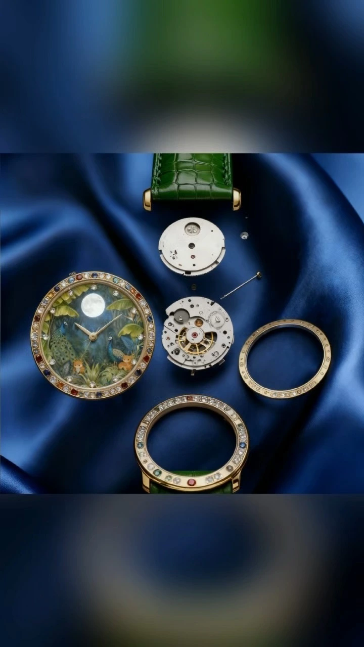 Custom Light Luxury Jewelry Watch Set Moissanite Waterproof Watch Gift Giving Casual Fashion Luxury Diamond Set Watch 1