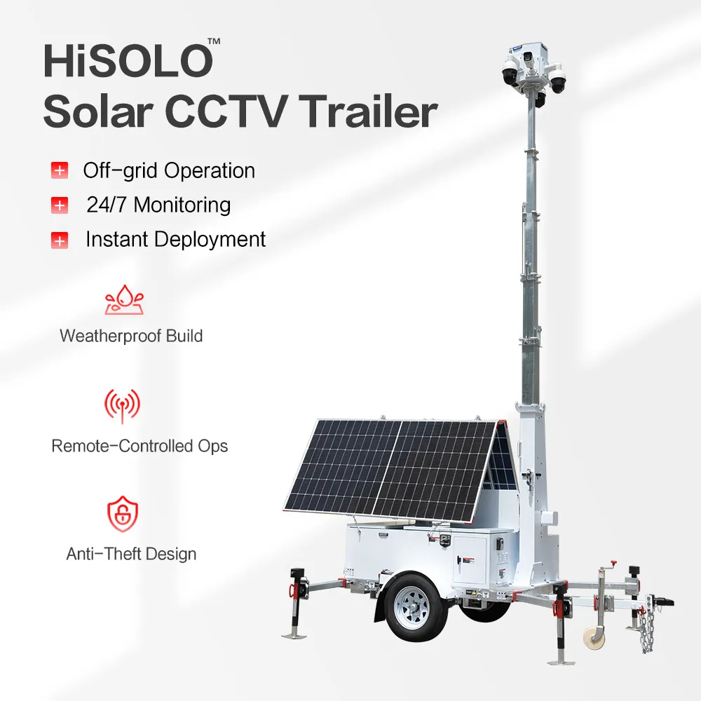 Portable Cctv Tower Mobile Solar CCTV Tower Wholesale - BIGLUX-1 4
