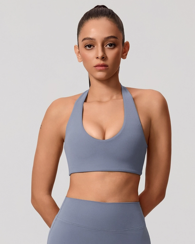Supportive Sports Hang Neck Bras For Women Yoga Wear Fitness And Body Sculpting OEM/ODM XTNY801 1